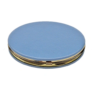 Dongguan wholesale pu cover leather plastic portable mirror