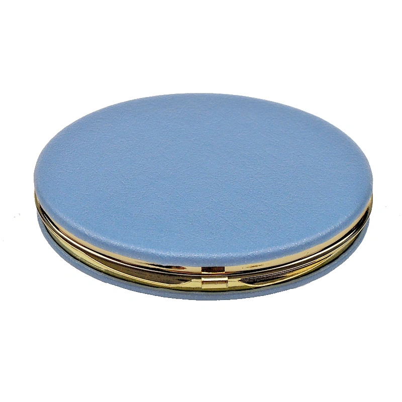 Dongguan wholesale pu cover leather plastic portable mirror