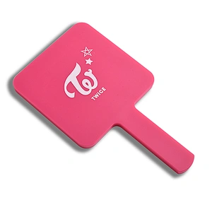 Handheld Plastic ABS Beauty Salon Handle Hand Held Mirror Portable Square Big Cosmetic Mirror