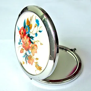 Round metal factory made cheap bulk makeup mirror