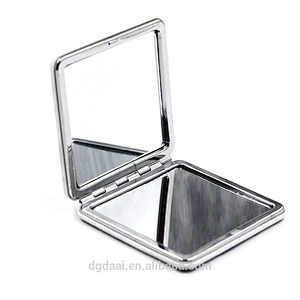 Custom mirror compact Square plastic cosmetic mirror portable folding cheap custom makeup mirror