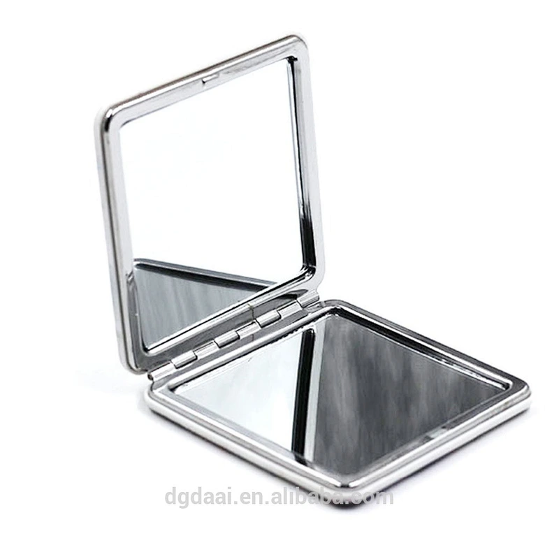 Custom mirror compact Square plastic cosmetic mirror portable folding cheap custom makeup mirror
