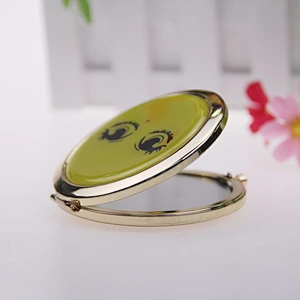 Circular fashion smiling face cosmetic mirror
