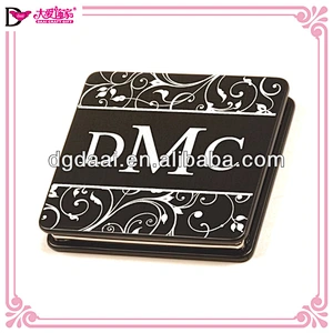 Hot sale compact mirror manufacturer square leather compact mirror