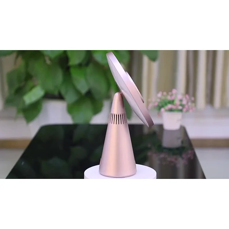 Amazon hot sellings the Newest High Quality Bluetooth Speaker & Touch Key desktop makeup mirror With led lamp