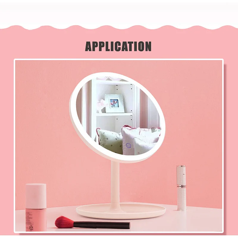 Amazon hot selling Factory direct selling high quality  LED  Light Vanity Table Cosmetic Desktop makeup Mirror