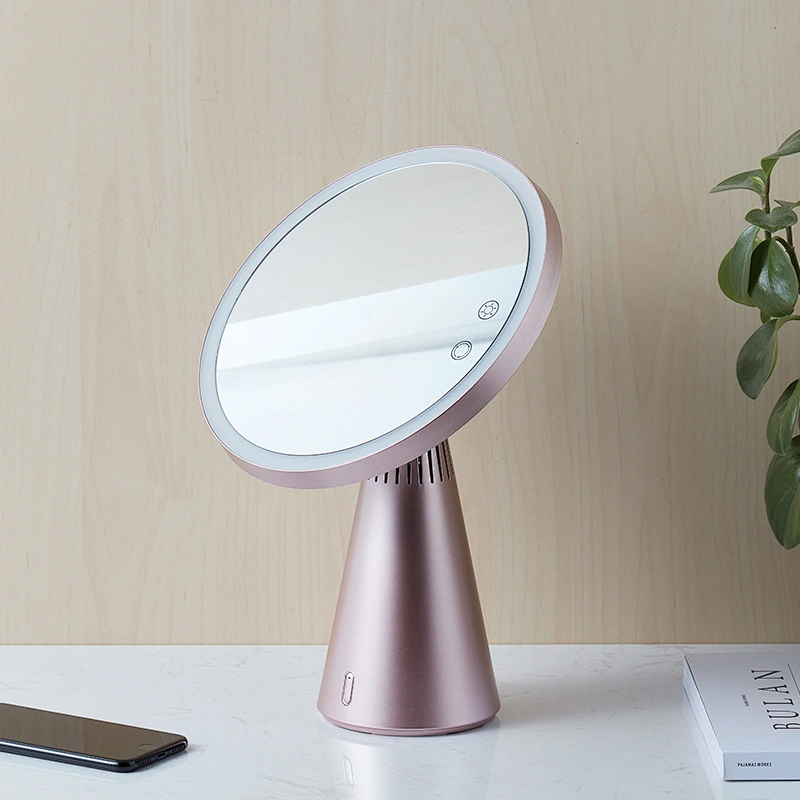 Amazon hot sellings the Newest High Quality Bluetooth Speaker & Touch Key desktop makeup mirror With led lamp