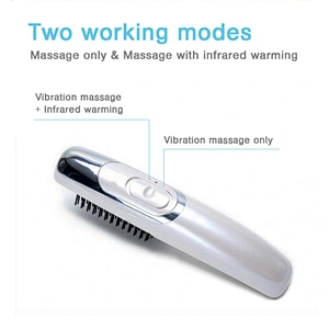 wholesale popular handheld  scalp hair massager brush electric hot comb with infrared and vibration option  help treat hair loss