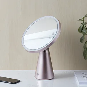 Amazon hot sellings the Newest High Quality Bluetooth Speaker & Touch Key desktop makeup mirror With led lamp