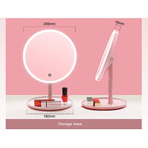 Amazon hot selling Factory direct selling high quality  LED  Light Vanity Table Cosmetic Desktop makeup Mirror