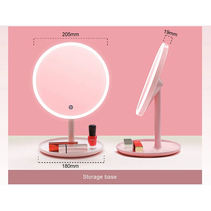 Amazon hot selling Factory direct selling high quality  LED  Light Vanity Table Cosmetic Desktop makeup Mirror