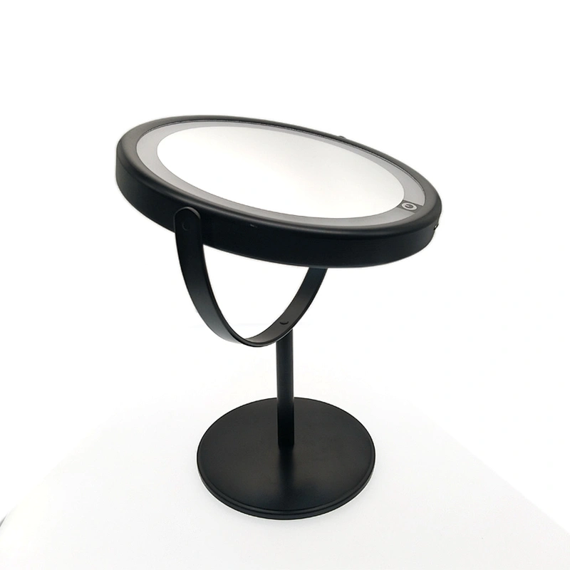High quality household bathroom chrome plated fashion standing table mirror
