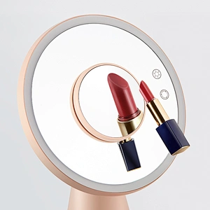 Amazon hot sellings the Newest High Quality Bluetooth Speaker & Touch Key desktop makeup mirror With led lamp