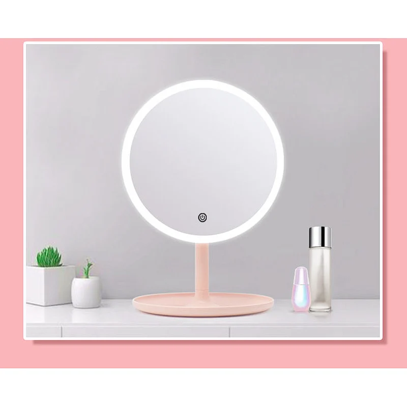 Amazon hot selling Factory direct selling high quality  LED  Light Vanity Table Cosmetic Desktop makeup Mirror