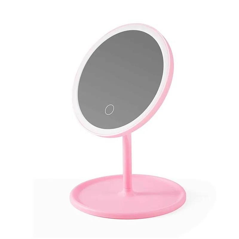 Factory Custom Magnifying Tabletop Round Makeup Cosmetic Mirror With LED Light