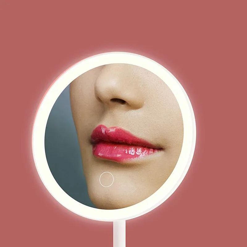 Factory Custom Magnifying Tabletop Round Makeup Cosmetic Mirror With LED Light