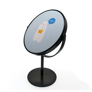 High quality household bathroom chrome plated fashion standing table mirror