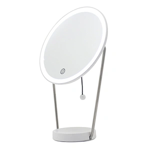 Led Round table mirror 360 degree rotation detachable  3 Color Lighting  Modes Intelligent Touch makeup mirror with lamp