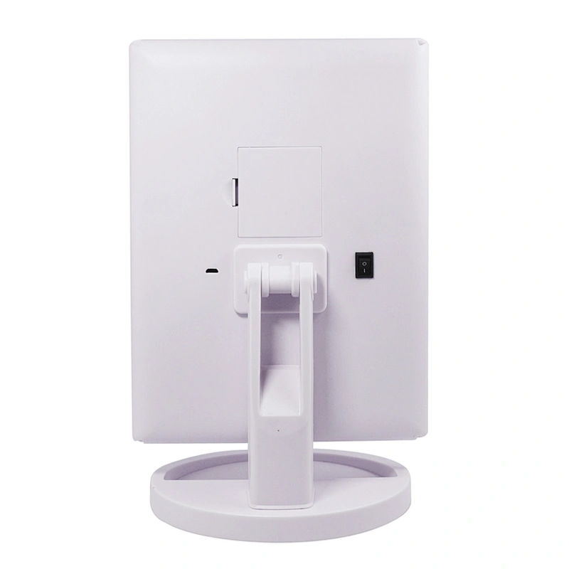 LED Makeup Magnifying Mirror Tri-Fold Vanity Mirror Touch Screen Adjustable Stand, Brightness Travel Beauty Mirror