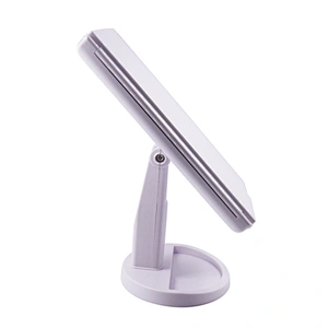 LED Makeup Magnifying Mirror Tri-Fold Vanity Mirror Touch Screen Adjustable Stand, Brightness Travel Beauty Mirror