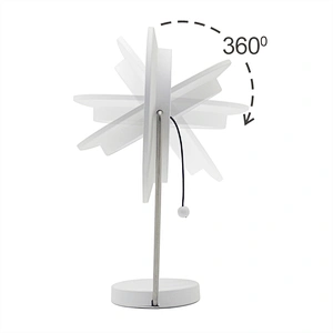 Led Round table mirror 360 degree rotation detachable  3 Color Lighting  Modes Intelligent Touch makeup mirror with lamp