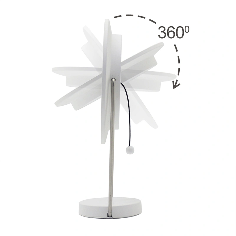 Led Round table mirror 360 degree rotation detachable  3 Color Lighting  Modes Intelligent Touch makeup mirror with lamp