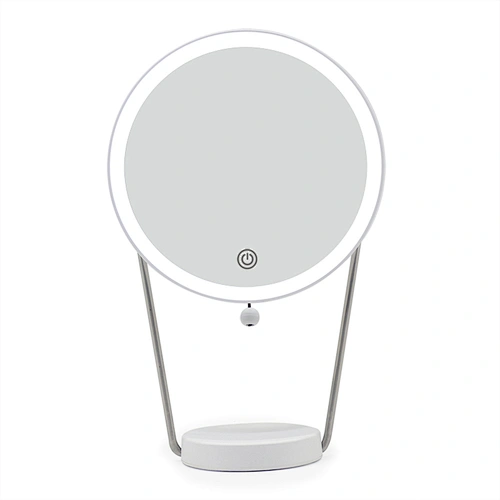 Led Round table mirror 360 degree rotation detachable  3 Color Lighting  Modes Intelligent Touch makeup mirror with lamp