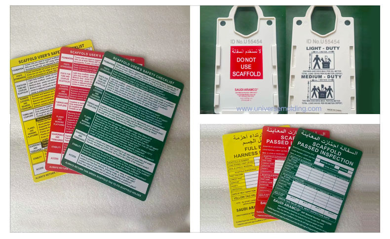 scaffold tag holder