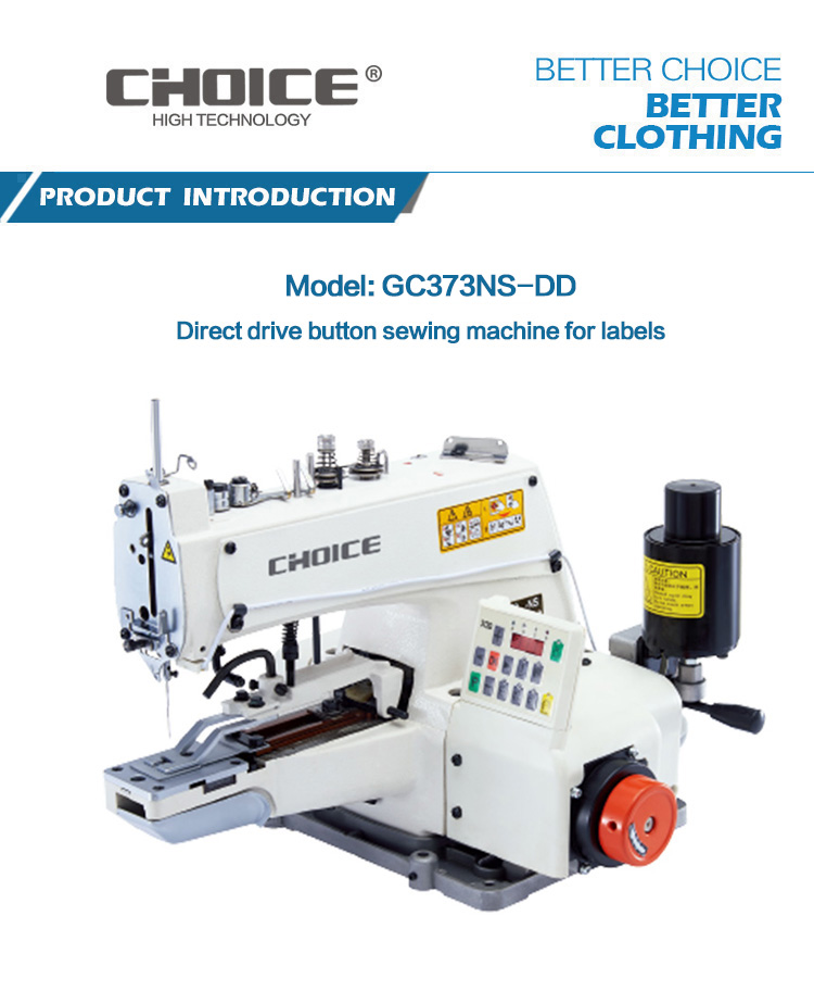 GOLDEN CHOICE GC373NS/DD Direct drive button sewing machine for labels