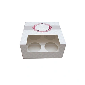 Manufacture Hot Selling Customized CupCake Packaging Box With Window And Insert