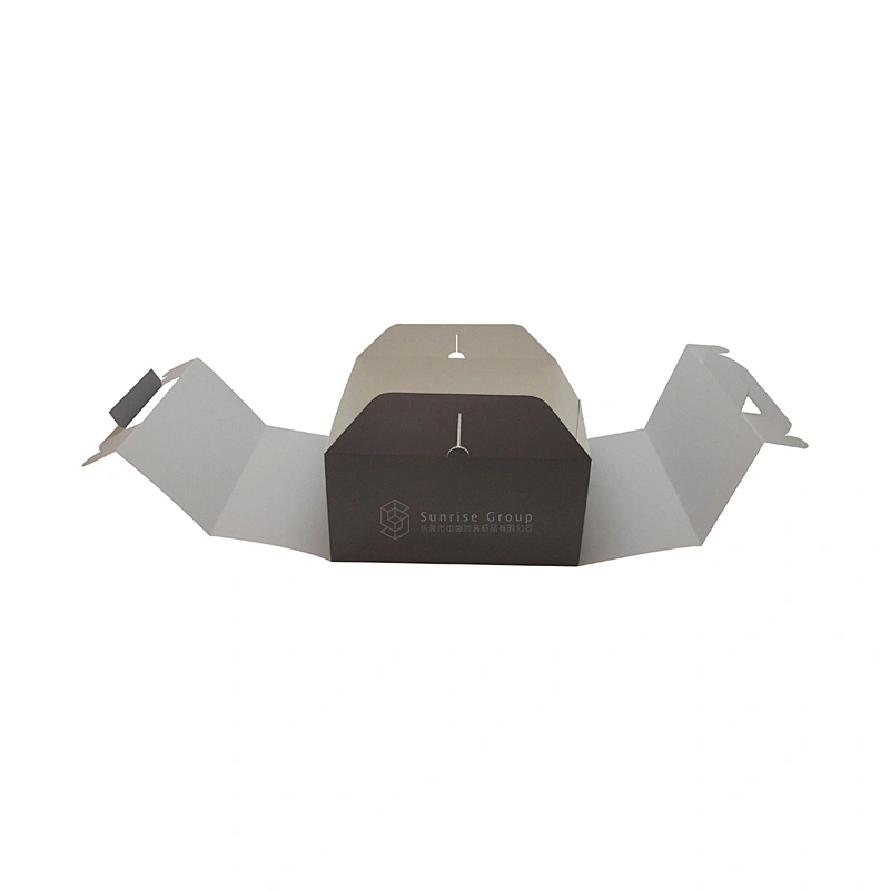 Customized Cake Food Packaging Art Card Box With Handle