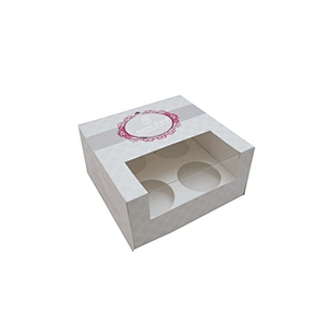 Manufacture Hot Selling Customized CupCake Packaging Box With Window And Insert