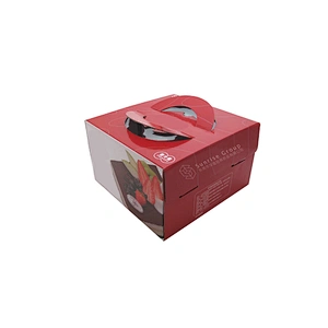 Manufacture Hot Selling Customized Cake Food Packaging Currugated Box With Handle