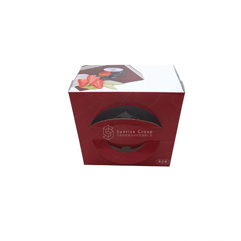 Manufacture Hot Selling Customized Cake Food Packaging Currugated Box With Handle