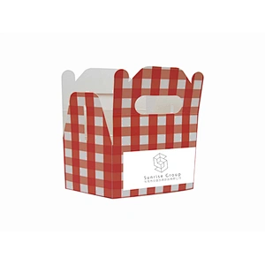 Red Hot Selling Customized Cake Packaging Box With Handle
