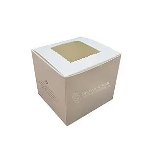 6 Holes Kraft Brown White Cup Cake Packaging Cupcake Boxes With Clear Window