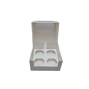 Manufacture Hot Selling Customized CupCake Packaging Box With Window And Insert