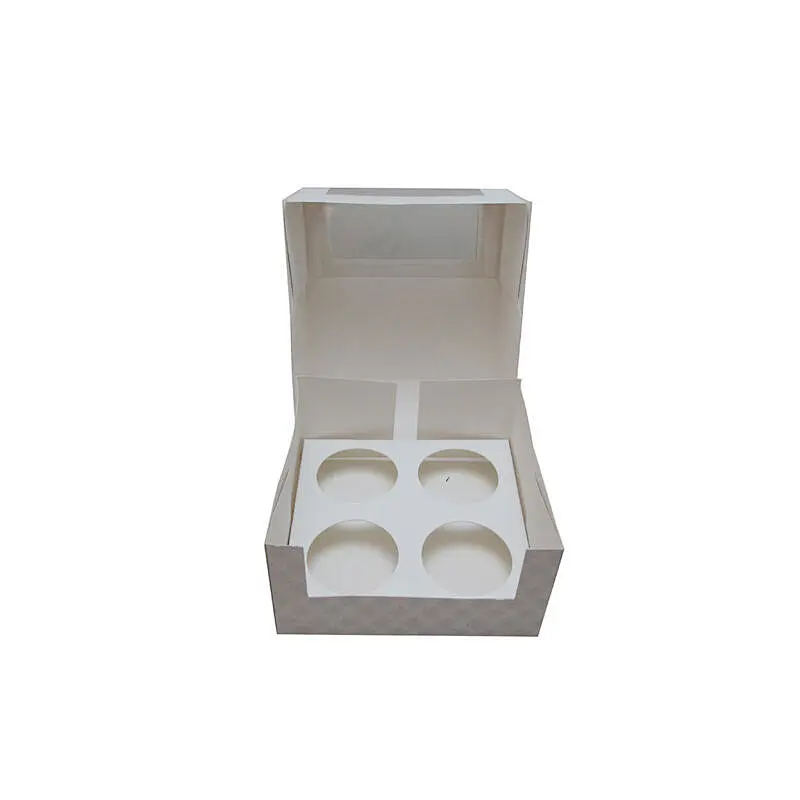 Manufacture Hot Selling Customized CupCake Packaging Box With Window And Insert