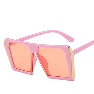 UNOC Fashion Glasses 2020 Sunglasses Square Metal Sun Glasses Frame Edge Men Women Unisex Retro Shade Sunglasses