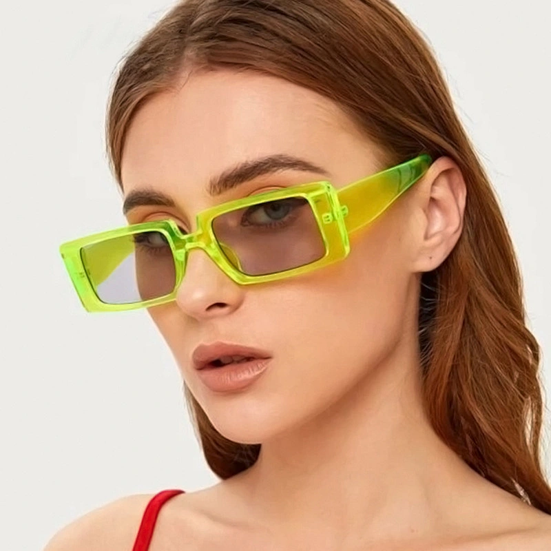 2020 Newest Fashion Small Frame Sunglasses Neno Green Rectangle Shape Sun Glasses Womens Shade Sunglasses