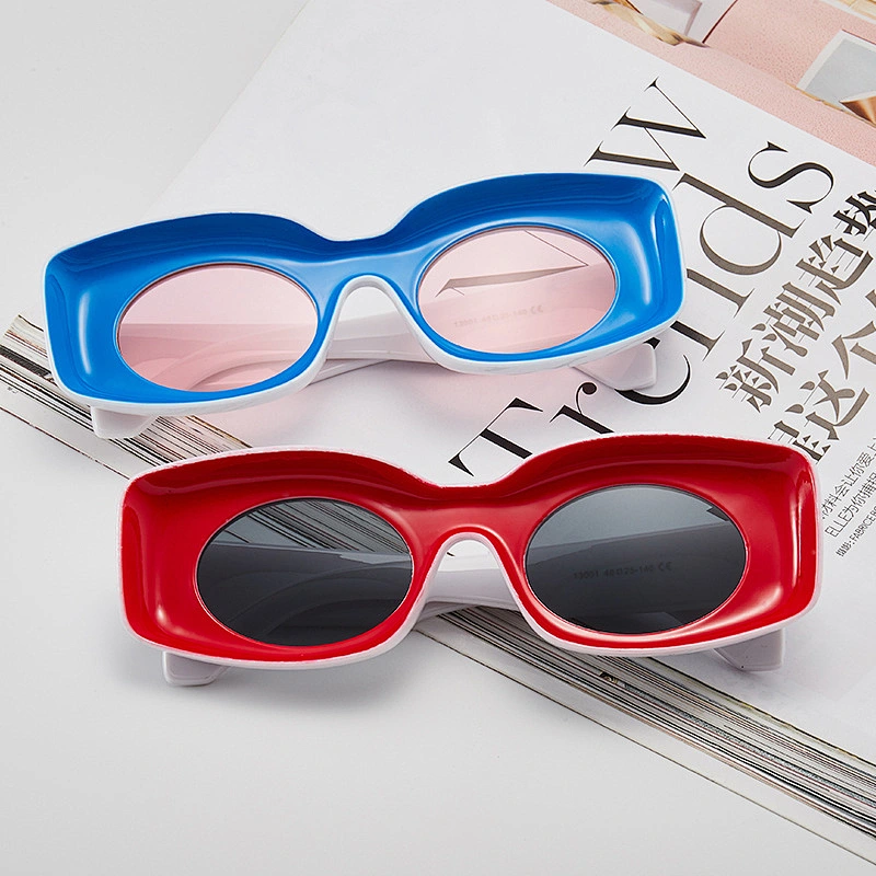 Custom Logo Trendy Wide Frame Personality Style Sunglasses Women Mens Unisex Eyewear Shades Sunglasses