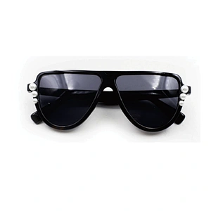 Fashion women ladies vintage pearl decoration sunglasses