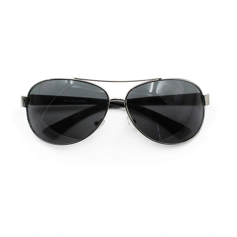 China fashion manufacture silver metal frame sunglasses