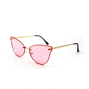 Classic cat eye slim metal frame sunglasses