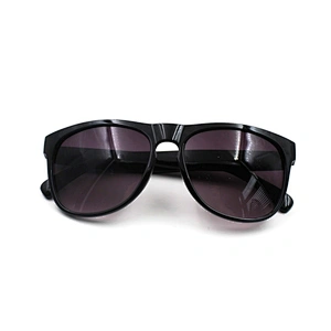 Handmade black plastic frame sunglasses for men and women