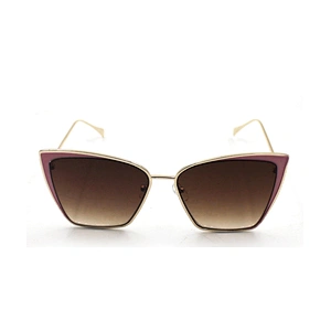 Oversize unique design gradient lens geometric sunglasses