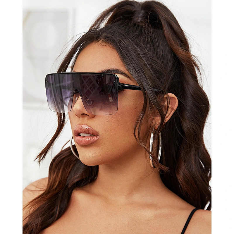 Oversize Fashion Style Sunglasses Colorful Transparent Square Sun Glasses Big Shade Sunglasses