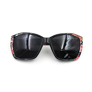 Promotional classic plastic flower print fashion sunglasses