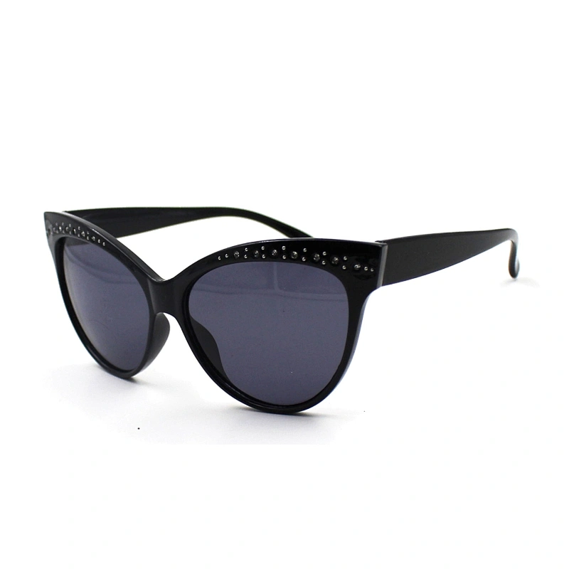 Fashion custom PC diamond cat eye frame sunglasses