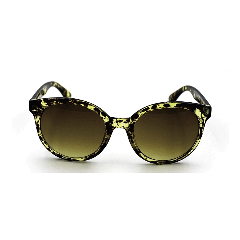 Fashion vintage uv400 demi frame brown lens sunglasses